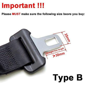 Planet Gates 25mm metal width E24 Safe Certification Car Seat Belt Extender Automotive Seatbelts Extension Safety Belts Clip Extenders For Cars - Black Grey