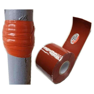 Planet Gates 25mm / Red Slicone Adhesive Tape Waterproof Repair Tape Seal Leaks Single Sided Adhesive Silicone Tape Pipe Seals 25mm 50mm x 1m White Red