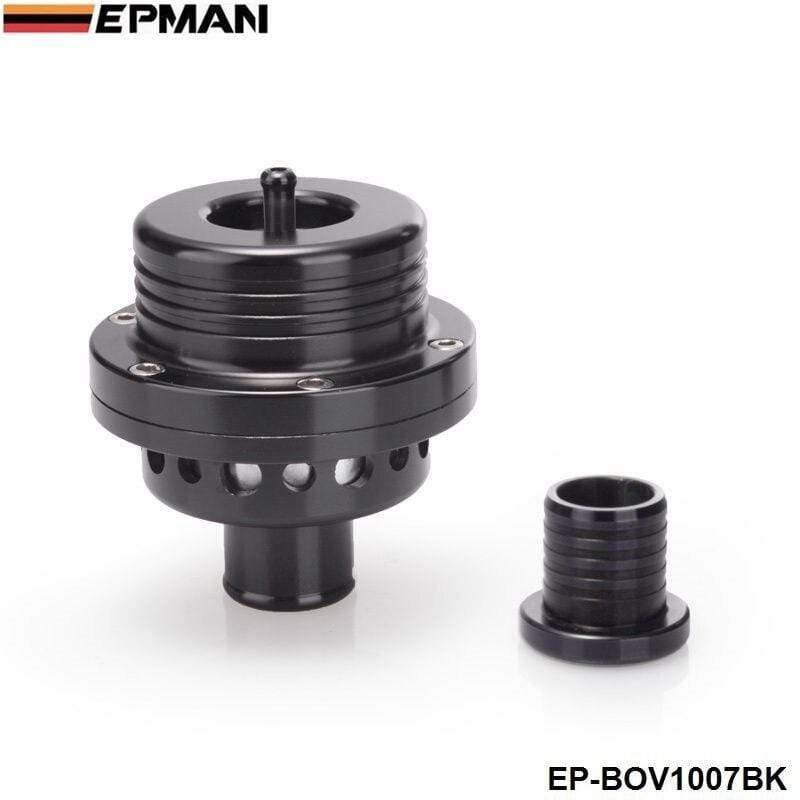 Planet Gates 25MM TURBO BLOW OFF VALVE, DUAL PISTON WITH BLANKING PLUG - UNIVERSAL - BLACK EP-BOV1007BK