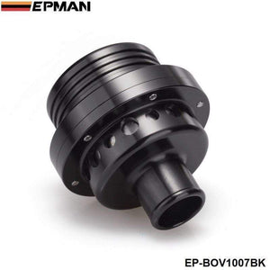 Planet Gates 25MM TURBO BLOW OFF VALVE, DUAL PISTON WITH BLANKING PLUG - UNIVERSAL - BLACK EP-BOV1007BK