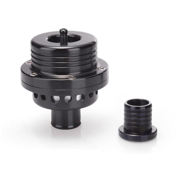 Planet Gates 25MM TURBO BLOW OFF VALVE, DUAL PISTON WITH BLANKING PLUG - UNIVERSAL - BLACK EP-BOV1007BK