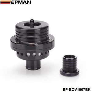 Planet Gates 25MM TURBO BLOW OFF VALVE, DUAL PISTON WITH BLANKING PLUG - UNIVERSAL - BLACK EP-BOV1007BK