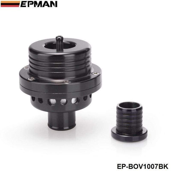 Planet Gates 25MM TURBO BLOW OFF VALVE, DUAL PISTON WITH BLANKING PLUG - UNIVERSAL - BLACK EP-BOV1007BK