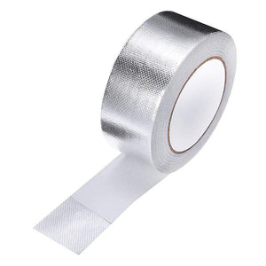 Planet Gates 25Mx5cm Car Motorcycle Aluminum Foil Heat Shield Tape Adhesive Exhaust Wrap Pipe Ducts High Temp Resistant Repairs Tape