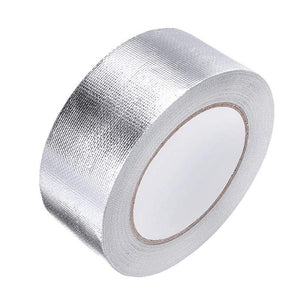 Planet Gates 25Mx5cm Car Motorcycle Aluminum Foil Heat Shield Tape Adhesive Exhaust Wrap Pipe Ducts High Temp Resistant Repairs Tape