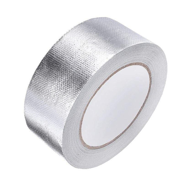 Planet Gates 25Mx5cm Car Motorcycle Aluminum Foil Heat Shield Tape Adhesive Exhaust Wrap Pipe Ducts High Temp Resistant Repairs Tape