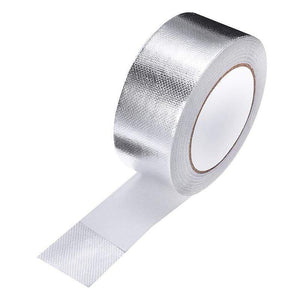 Planet Gates 25Mx5cm Car Motorcycle Aluminum Foil Heat Shield Tape Adhesive Exhaust Wrap Pipe Ducts High Temp Resistant Repairs Tape