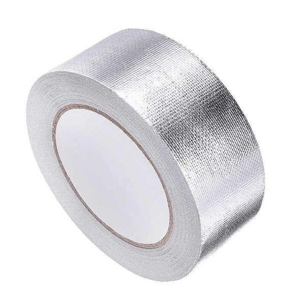 Planet Gates 25Mx5cm Car Motorcycle Aluminum Foil Heat Shield Tape Adhesive Exhaust Wrap Pipe Ducts High Temp Resistant Repairs Tape