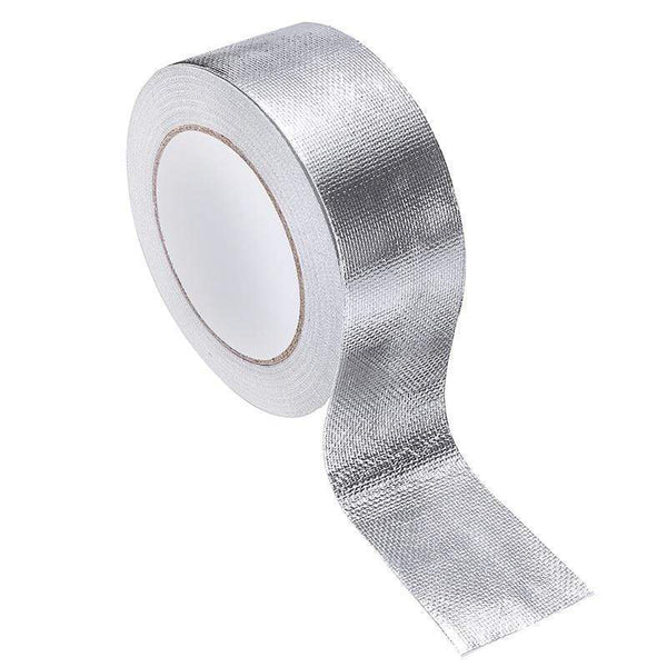 Planet Gates 25Mx5cm Car Motorcycle Aluminum Foil Heat Shield Tape Adhesive Exhaust Wrap Pipe Ducts High Temp Resistant Repairs Tape