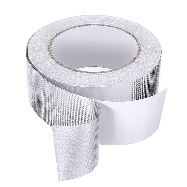 Planet Gates 25Mx5cm Car Motorcycle Aluminum Foil Heat Shield Tape Adhesive Exhaust Wrap Pipe Ducts High Temp Resistant Repairs Tape