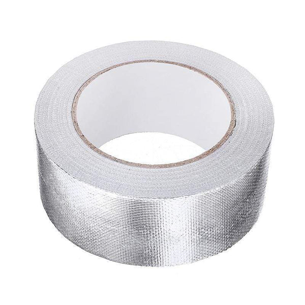 Planet Gates 25Mx5cm Car Motorcycle Aluminum Foil Heat Shield Tape Adhesive Exhaust Wrap Pipe Ducts High Temp Resistant Repairs Tape