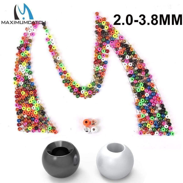 Planet Gates 25pc 2.0-4.6mm Fly Tying Tungsten Beads  Four Colors Fly Tying Material Fishing Accessory