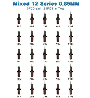 Planet Gates 25PCS Mixed Needle Professional Tattoo Machine Kit Tattoo LCD Power Supply Rotary Pen With Cartridges Needles Permanent Makeup for Tattoo Artist