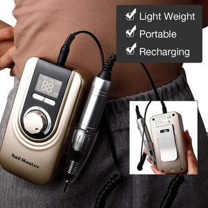 Planet Gates 25W Multi-function 35000RPM Rechargeable Portable Strong Polishing Electric Nail Drill Machine Manicure Pedicure Set Nail Tools