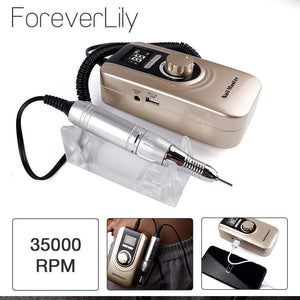 Planet Gates 25W Multi-function 35000RPM Rechargeable Portable Strong Polishing Electric Nail Drill Machine Manicure Pedicure Set Nail Tools