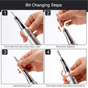 Planet Gates 25W Multi-function 35000RPM Rechargeable Portable Strong Polishing Electric Nail Drill Machine Manicure Pedicure Set Nail Tools