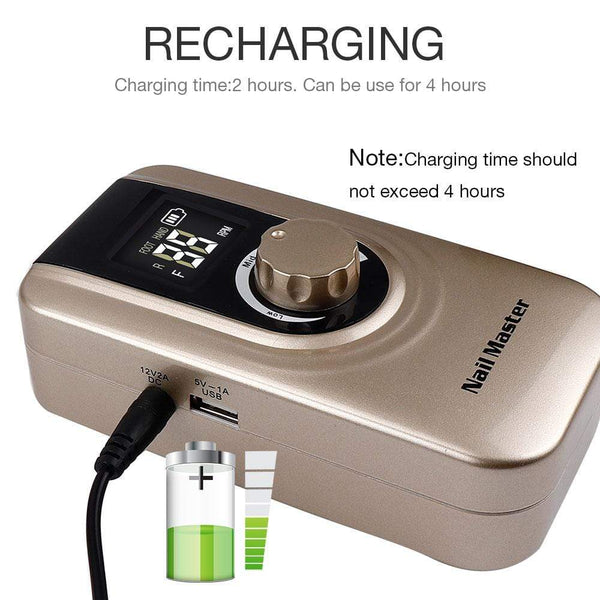 Planet Gates 25W Multi-function 35000RPM Rechargeable Portable Strong Polishing Electric Nail Drill Machine Manicure Pedicure Set Nail Tools