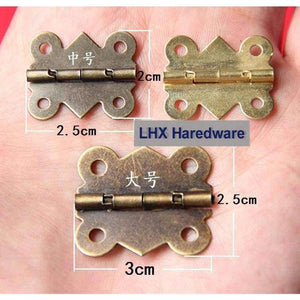 Planet Gates 25x20mm LHX PAFH-09 LHX Hardware Butterfly 10pcs Antique Zinc Alloy Wooden Gift Box Hinge Printing Packaging Jewelry Box DIY Accessories