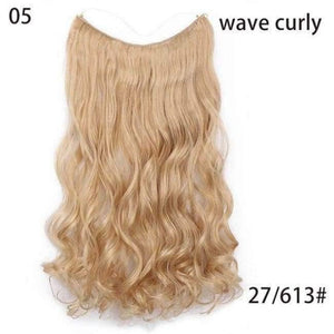 Planet Gates #26 / 22inches Fish Line Hairpieces 22'' Invisible Wire No Clips in Hair Extensions Secret Silky Straight Synthetic Hairs 100g/pic