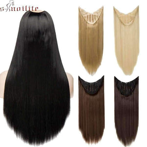 Planet Gates 26" Brazilian Straight U Part Wig  Hair Extension False Hair Long Natural Synthetic Hair for Women Middle Openning