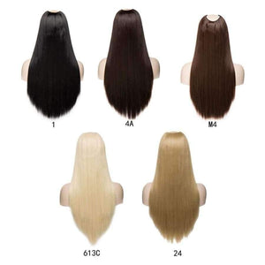 Planet Gates 26" Brazilian Straight U Part Wig  Hair Extension False Hair Long Natural Synthetic Hair for Women Middle Openning