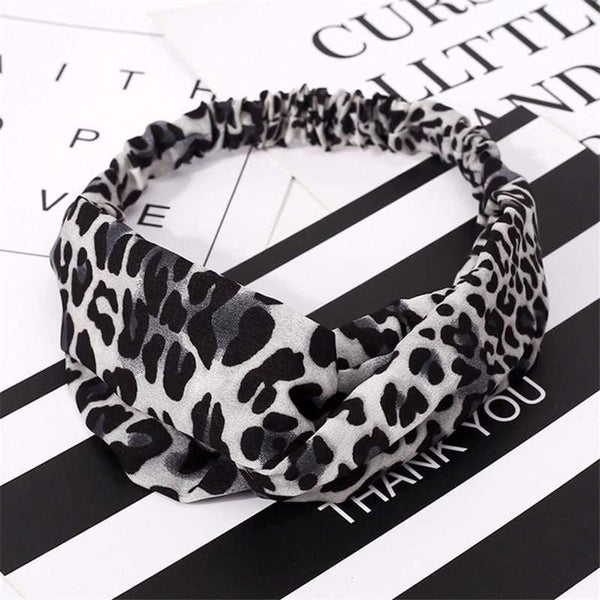 Fashion Floral Print Knot Women Headband Vintage Hairband Girls Headwear Leopard Headband  Hair Accessories