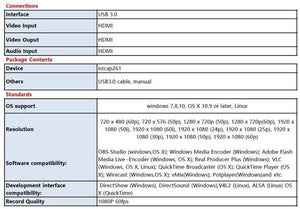Planet Gates 261 1080P 60fps Audio Video Capture Card fr iOS Phone Game HD Camera Recording Box HDMI to USB 3.0 PC Live Streaming Plate