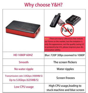 Planet Gates 261 1080P 60fps Audio Video Capture Card fr iOS Phone Game HD Camera Recording Box HDMI to USB 3.0 PC Live Streaming Plate