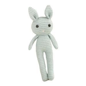 Planet Gates 26cm / Blue Creative Handmade knitted Rabbit Doll Animal Stuffed Plush Toy Baby Soothing Baby Sleeping Plush Toy Gifts for Kids Birthday