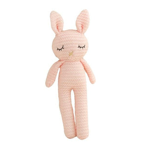 Planet Gates 26cm / Pink Creative Handmade knitted Rabbit Doll Animal Stuffed Plush Toy Baby Soothing Baby Sleeping Plush Toy Gifts for Kids Birthday