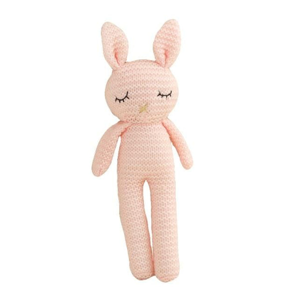Planet Gates 26cm / Pink Creative Handmade knitted Rabbit Doll Animal Stuffed Plush Toy Baby Soothing Baby Sleeping Plush Toy Gifts for Kids Birthday