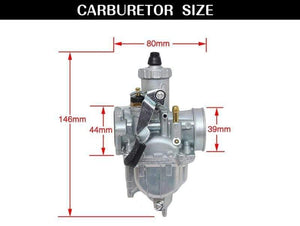 Planet Gates 26mm Carburetor VM22 Carb For Lifan YX SSR CRF50 CRF70 140 125 110 cc Engine Mikuni Pit Dirt Bike ATV