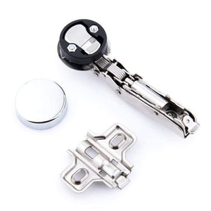 26mm Cups Mini Glass Hinge Damping Hydraulic Buffer Glass Furniture Wine Cabinet Display Cabinet Door Aircraft Hinges 1PCS