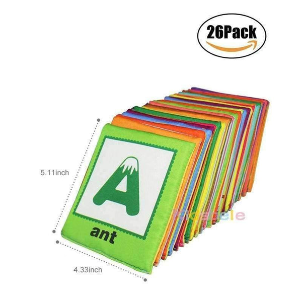 Planet Gates 26PCS cards Baby Early Learning Toys For Children Alphabet&Letters Montessori Soft Cards Books For Toddlers Activity Baby Toys 0-24 Months
