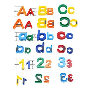 Planet Gates 26pcs Magnetic Learning Alphabet Letters Plastic Refrigerator Stickers Toddlers Kids Learning Spelling Counting Educational Toys