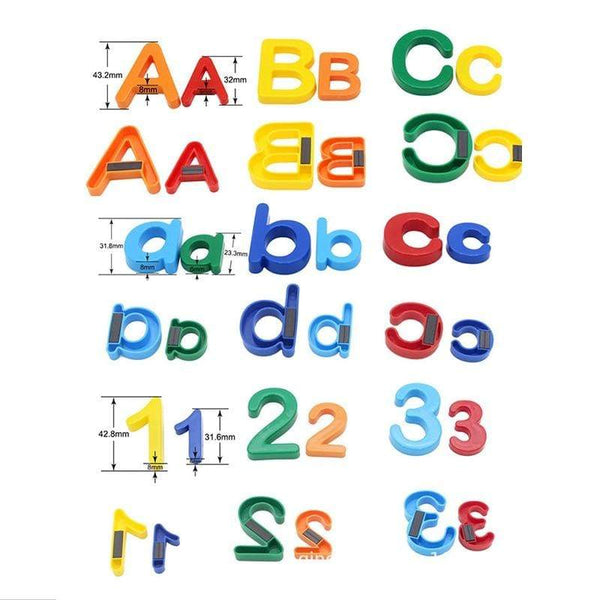 Planet Gates 26pcs Magnetic Learning Alphabet Letters Plastic Refrigerator Stickers Toddlers Kids Learning Spelling Counting Educational Toys