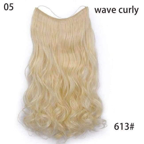 Planet Gates #27 / 22inches Fish Line Hairpieces 22'' Invisible Wire No Clips in Hair Extensions Secret Silky Straight Synthetic Hairs 100g/pic