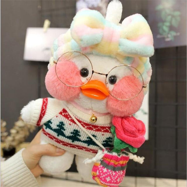 Planet Gates 27 30cm Cute Plush LaLafanfan Cafe Duck Lovely Cartoon Plush Toy Stuffed Soft Kawaii Duck Doll Animal Pillow For Children Gifts