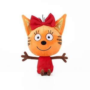 Planet Gates 27-33cm / Candy 27cm Genuine kid e cats Russian Три кота My Family Three Happy Cats Plush Doll Cookie Candy Pudding Happy Cat Doll Toy Children Gift