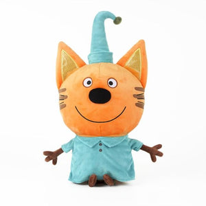Planet Gates 27-33cm / Pudding 33cm Genuine kid e cats Russian Три кота My Family Three Happy Cats Plush Doll Cookie Candy Pudding Happy Cat Doll Toy Children Gift