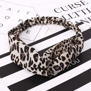 Fashion Floral Print Knot Women Headband Vintage Hairband Girls Headwear Leopard Headband  Hair Accessories