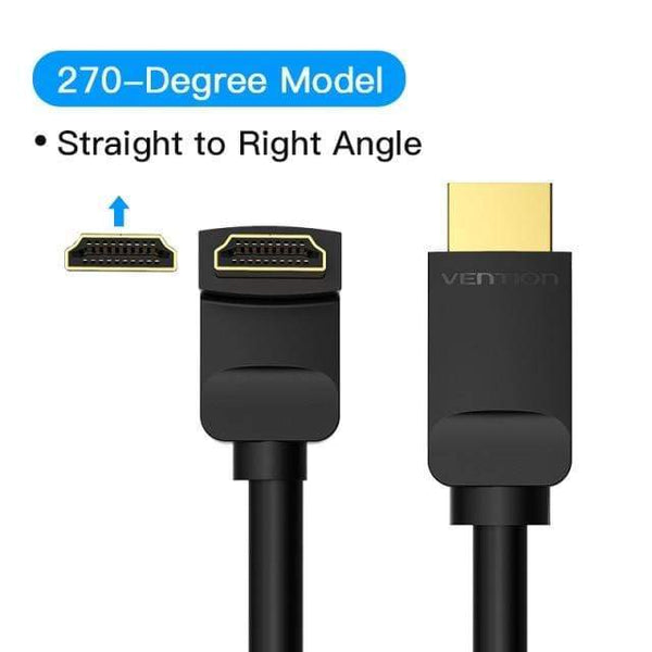 Planet Gates 270 Degree-AAQ / 1.5m Vention HDMI Cable 4K HDMI 2.0 Cable HDMI 90/270 Degree Angle Adapter for Apple TV PS4 Splitter Video Audio 90 Degree HDMI Cable