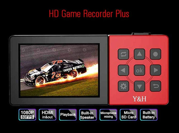 Planet Gates 273A HD Video Recorder Box Portable Game Capture Box with 3.5 Inch LCD Screen 1080P 60fps Game Capture Device