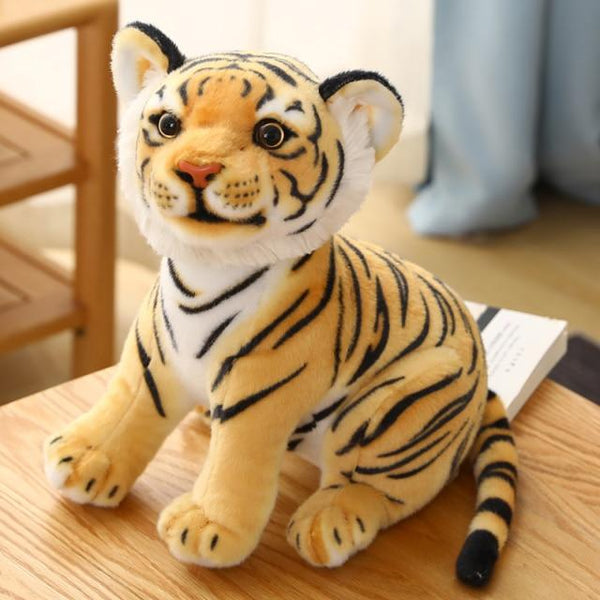 Planet Gates 27cm / 1 23-33cm Simulation Baby Tiger Plush Toy Stuffed Soft Wild Animal Forest Tiger Pillow Dolls For Children Kids Birthday Gift