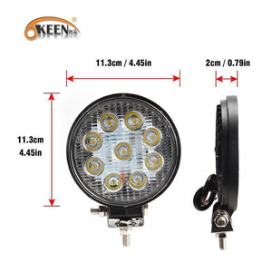 Planet Gates 27W Car Work LED Light Bar 27W 51W 48W Car Light Spot Beam 12v 24v Led For Jeep ATV UAZ SUV 4WD 4x4 Truck Tractor Off-road Spotlight