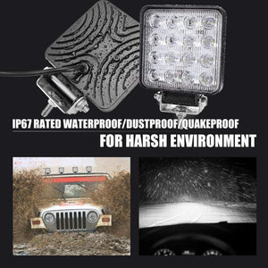 Planet Gates 27W Car Work LED Light Bar 27W 51W 48W Car Light Spot Beam 12v 24v Led For Jeep ATV UAZ SUV 4WD 4x4 Truck Tractor Off-road Spotlight