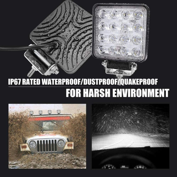Planet Gates 27W Car Work LED Light Bar 27W 51W 48W Car Light Spot Beam 12v 24v Led For Jeep ATV UAZ SUV 4WD 4x4 Truck Tractor Off-road Spotlight