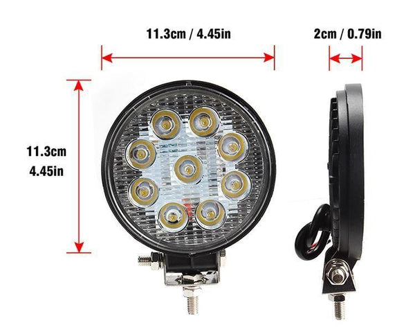 Planet Gates 27W Car Work LED Light Bar 27W 51W 48W Car Light Spot Beam 12v 24v Led For Jeep ATV UAZ SUV 4WD 4x4 Truck Tractor Off-road Spotlight