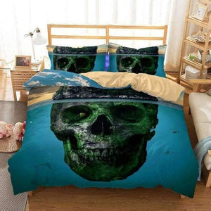 Planet Gates 28 / AU queen / China 3D Bedding Set skull Print Duvet cover set lifelike bedclothes with pillowcase bed set home Textiles #2-01