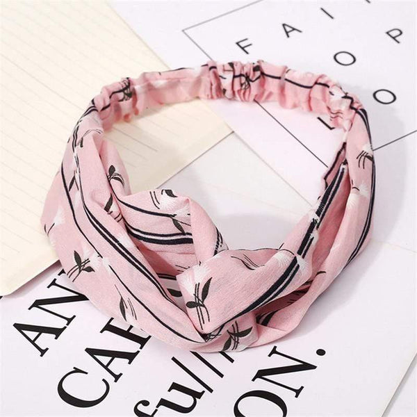 Fashion Floral Print Knot Women Headband Vintage Hairband Girls Headwear Leopard Headband  Hair Accessories